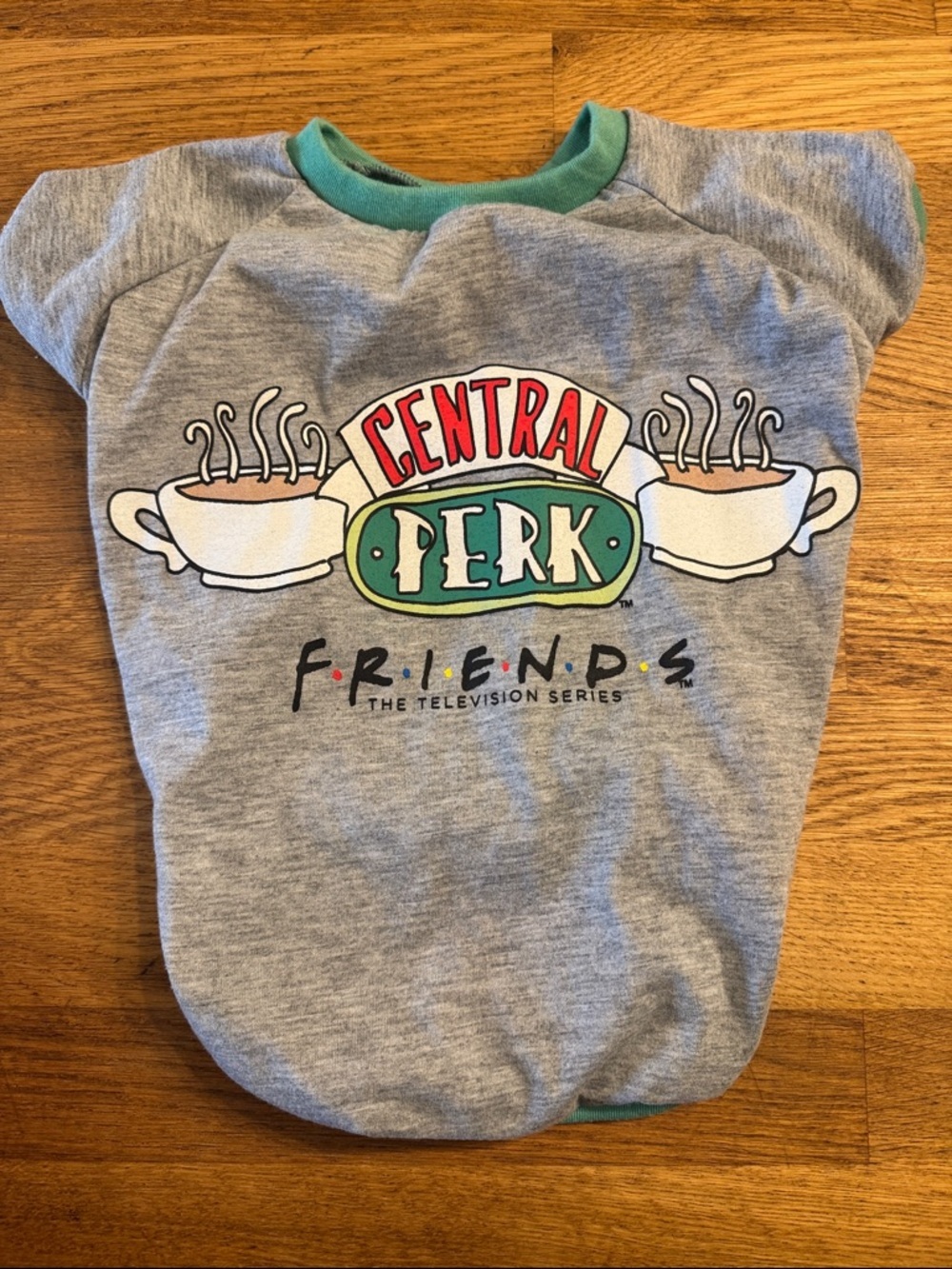 FRIENDS The Television Series Pet Sweater - White Label with Teal Trim